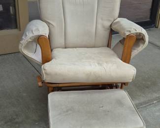 Much "Project" furniture. 2 pcs. Glider w/ ottoman