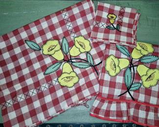 Vintage linens, tablecloths and napkins