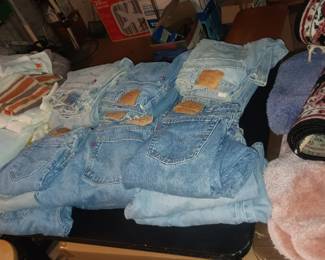 large amount of Levi jeans