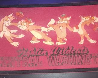 vintage felt banner for Central Washington Wildcats
