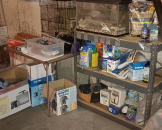 fish & aquarium items, bird cage