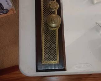 Hardware door set salvaged from Palmer House Hotel Chicago 