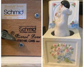 Vintage Schmid Pierrot Love music box