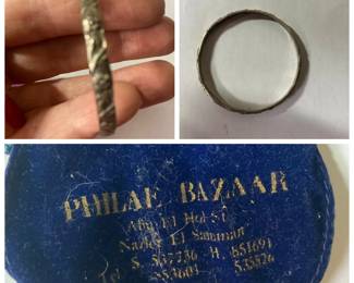 Sterling silver bangle from Egypt