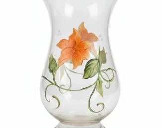 HandPainted Floral Glass Vase Set