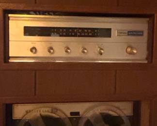 Symphonic Solid State Sound Stereo Receiver with Wollensak M Track Player and ReeltoReel Tape Recorder