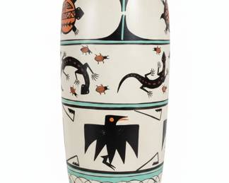 Salazar.G HandPainted Pottery Vase