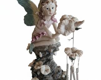 Fairy Figurine with Wind Chimes by Dezine