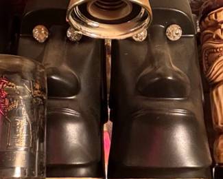 Moai Tiki Mugs and Tropical Barware Set