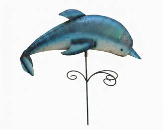 Metal Dolphin Garden Stake