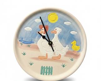 Vintage Mother Goose Ceramic Wall Clock