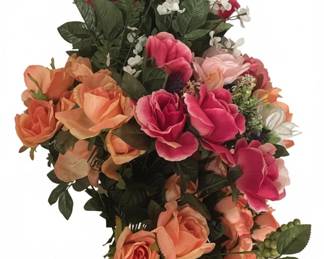 Artificial Rose and Mixed Floral Arrangement