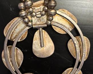 Navajo Turquoise Squash Blossom Necklace third image