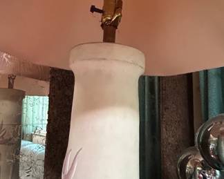 Plaster Floor Lamp with Bird of Paradise Motif Serge Roche Style second image