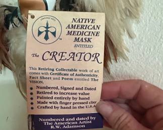 The Creator Native American Medicine Mask by R.W. Adamson second image