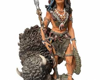 Christopher Pardell Songs of Glory Native American Warrior Sculpture