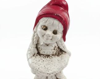 Vintage Ceramic Garden Gnome Figurine