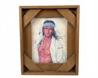 Portrait of a Native American Man by Boris Kostoff
