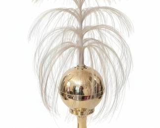 Fiber Optic Lamp with Gold Globe Base and Fountain Effect