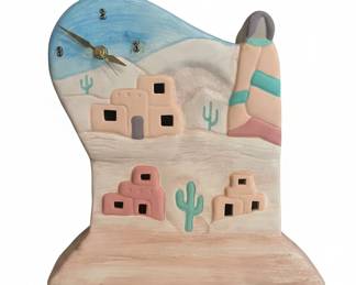 Southwestern Ceramic Table Clock