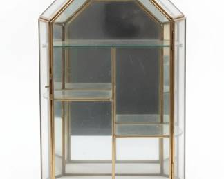 Victorian Style Octagonal Display Cabinet with Figurines