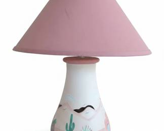 Southwestern Desert Scene Ceramic Table Lamp