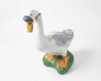 Concrete Porch Goose Statue