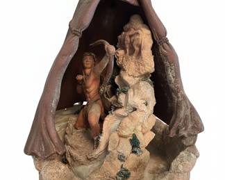 Native American Hunter Diorama Fountain third image