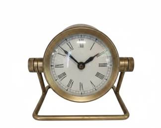 Brass Carriage Clock with Roman Numerals