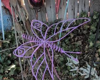 Metal Wire Butterfly Garden Stake