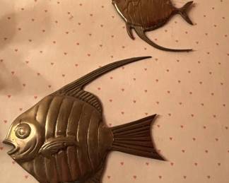 Brass Angelfish Wall Decor
