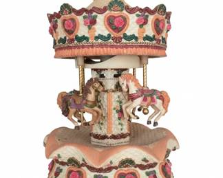 San Francisco Music Box Company Hearts and Roses Carousel