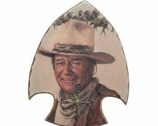 John Wayne The Duke Portrait Clock by Sally Evans