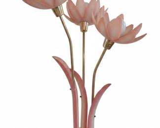 Vintage Harris Industries Acrylic Lotus Flower Lamp