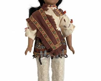 Duck House Indian Brave Collectible Porcelain Doll third image