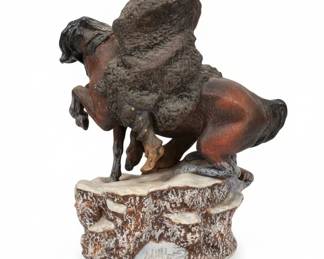 Native American Warrior on Horseback with Wolves Figurine by C.A. Pardell second image