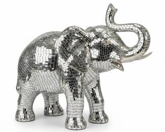 Signature Design by Ashley Hallmont Silver Finish Elephant Sculpture