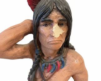 Universal Statuary Corp. Native American Warrior Figurine second image