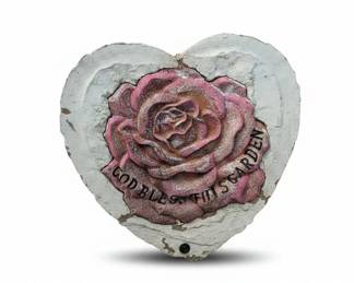 Heart Shaped Garden Stone God Bless This Garden