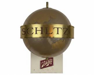 Schlitz The Beer That Made Milwaukee Famous Rotating Globe Light