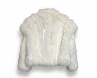 Cashmere Cardigan with Fox Fur Collar and Sequin Jacket Ensemble fourth image