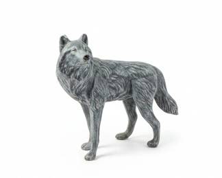 Cast Iron Wolf Figurine