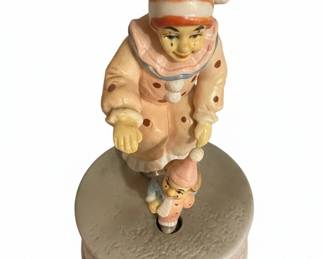 Vintage Porcelain Clown Music Box