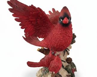 Cardinal Family Figurine