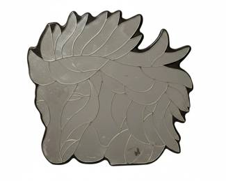 Art Glass Leaf Motif Mirror