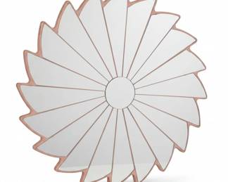Hollywood Regency Pink Sunburst Mirror