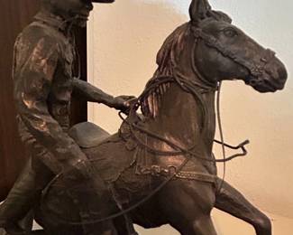 Calf Roper Bronze Sculpture by Bill Frank third image