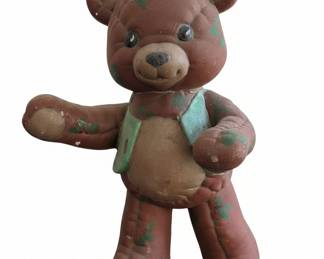 Terracotta Teddy Bear Garden Statue