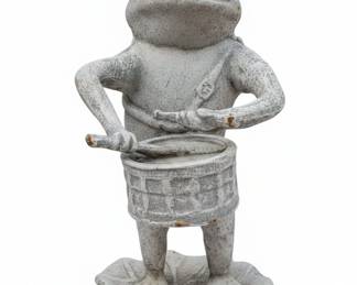 Conga Drummer Musical Frog Outdoor Garden Sculpture