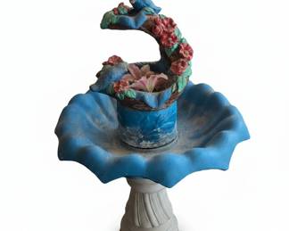 Blue Bird and Flower Garden Fountain